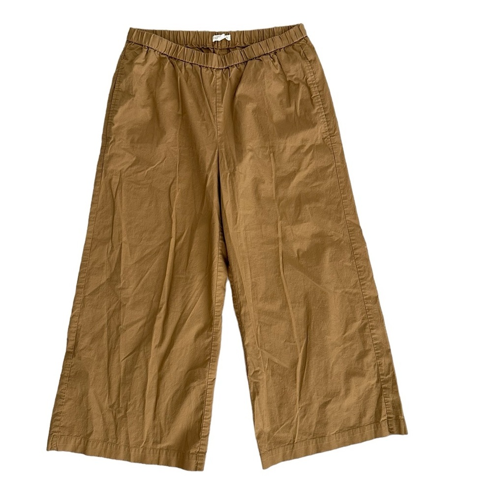 Eileen Fisher Cotton Cropped Wide Leg Pants